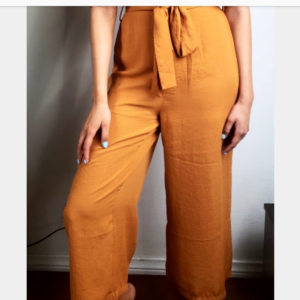 🚨LAST ONE//The June// Rust ruffle Jumpsuit - Picture 5 of 7